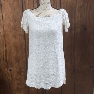 Monteau White Lace Dress - Medium